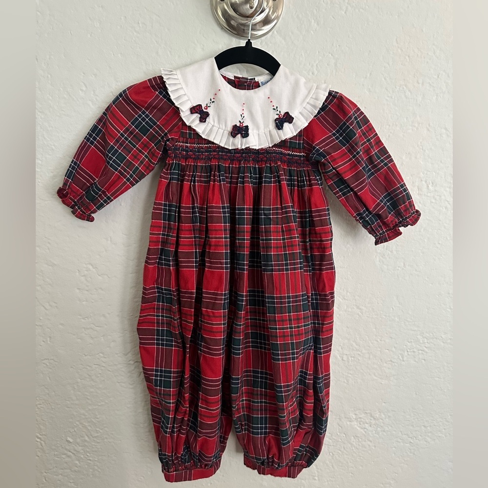 Charming‎ Red Plaid Kids Bodysuit